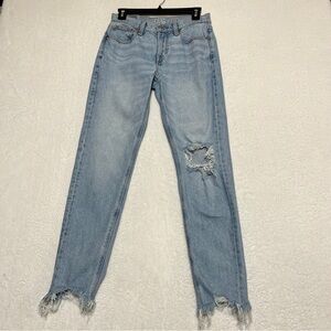 American Eagle Women's Distressed Stretch 90's Skinny Jeans Light Wash Size 2